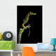 Pelagic Seahorse Floating Black Vertical Wall Decal