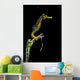 Pelagic Seahorse Floating Black Vertical Wall Decal