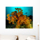Soft Coral with Diver Wall Decal