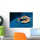 Spotted Porcelain Crab Blue Close-up Wall Decal