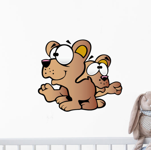 Cartoon Bear cubs Wall Decal