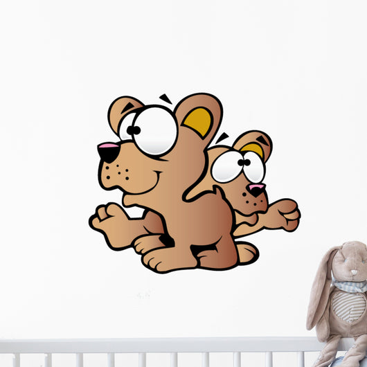 Cartoon Bear cubs Wall Decal