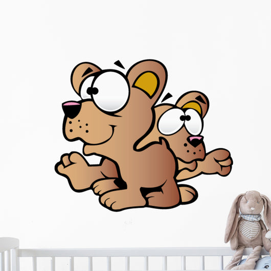 Cartoon Bear cubs Wall Decal