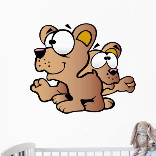 Cartoon Bear cubs Wall Decal