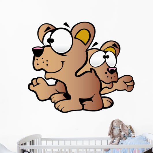 Cartoon Bear cubs Wall Decal