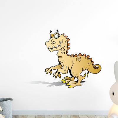 Cartoon Big dino Wall Decal shown on a wall