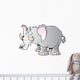 Cartoon Big elephant with Tusks Wall Decal