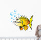 Cartoon Bigtooth fish Wall Decal