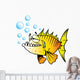 Cartoon Bigtooth fish Wall Decal