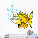 Cartoon Bigtooth fish Wall Decal