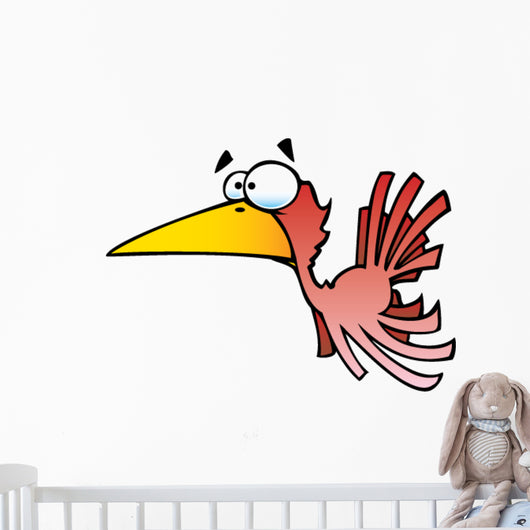 Cartoon Goofy Bird Wall Decal