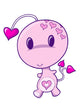 Pink Little Love Bug Wall Decal
