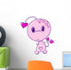 Pink Little Love Bug Wall Decal
