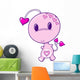 Pink Little Love Bug Wall Decal