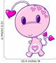 Pink Little Love Bug Wall Decal