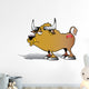 Cartoon Bull Wall Decal