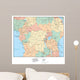 Political Map Central Africa Wall Decal