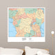 Political Map Central Africa Wall Decal