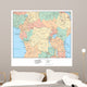 Political Map Central Africa Wall Decal