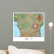 Geographic Map Central Africa Wall Decal