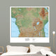 Geographic Map Central Africa Wall Decal