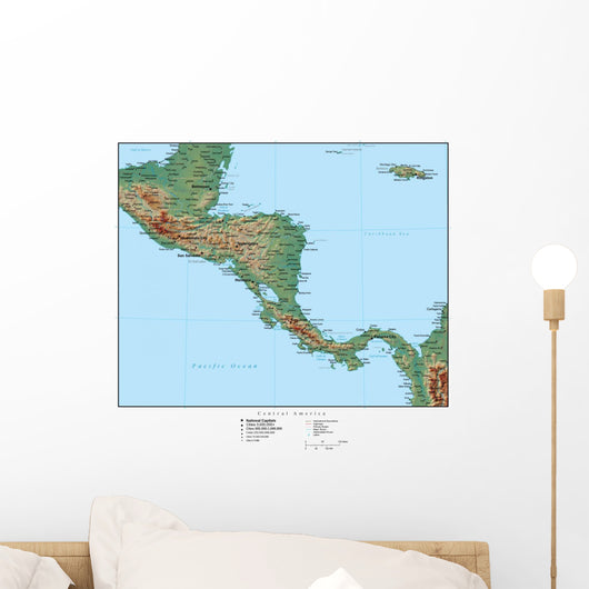 Map of Central America Wall Decal