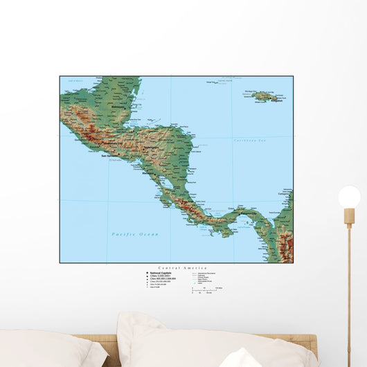 Map of Central America Wall Decal