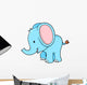 Blue Elephant Wall Decal