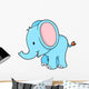 Blue Elephant Wall Decal
