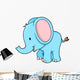 Blue Elephant Wall Decal