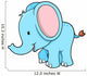 Blue Elephant Wall Decal