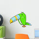 Cartoon Green Baby Toucan Wall Decal
