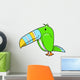 Cartoon Green Baby Toucan Wall Decal