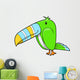 Cartoon Green Baby Toucan Wall Decal