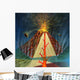 Diagram Volcano Erupting Wall Decal