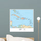 Political Map Caribbean America Wall Decal