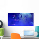 Starships Blast past Blue Wall Decal