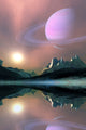 Planet Saturn Lights up Wall Decal