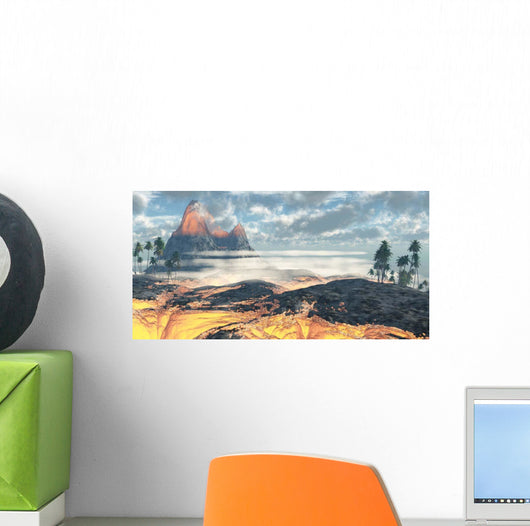 Island Hawaii Is Engulfed Wall Decal