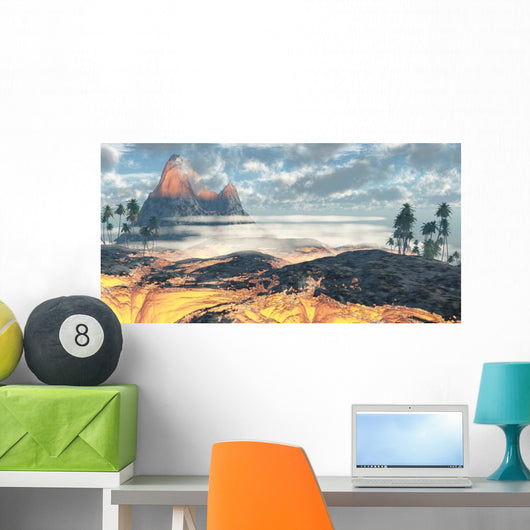 Island Hawaii Is Engulfed Wall Decal