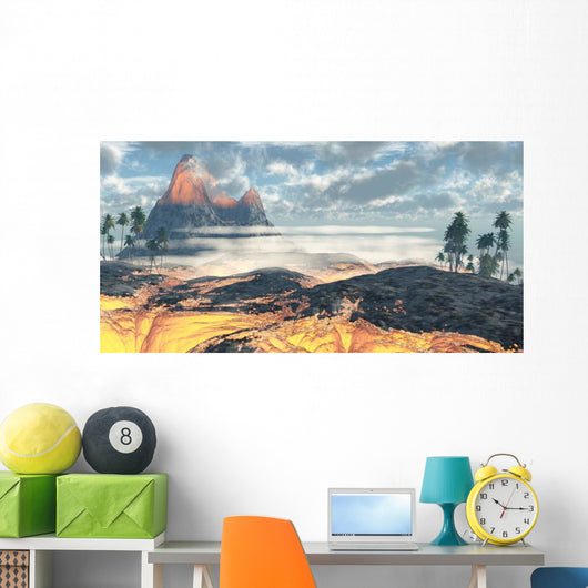 Island Hawaii Is Engulfed Wall Decal
