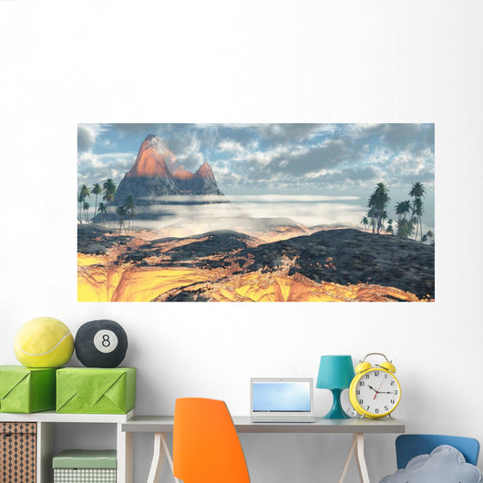 Island Hawaii Is Engulfed Wall Decal