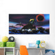 Spacecraft Passes Asteroid Field Wall Decal