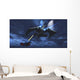 Spaceship Blasts Laser Beam Wall Decal