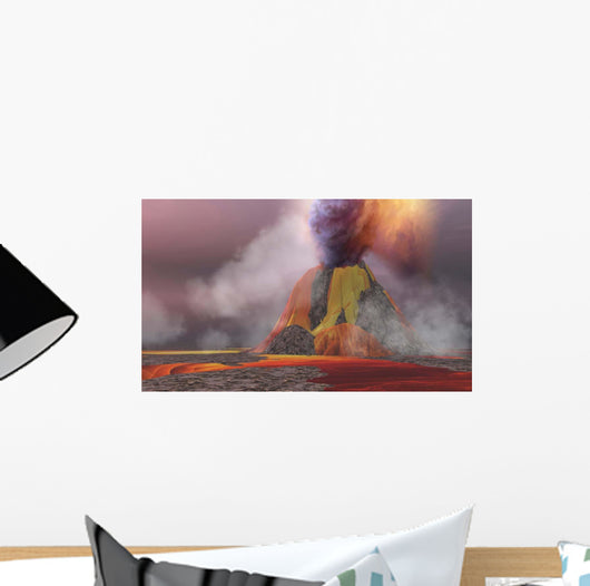 Molten Magma Flows from Wall Decal