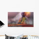 Molten Magma Flows from Wall Decal