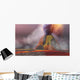Molten Magma Flows from Wall Decal