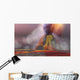 Molten Magma Flows from Wall Decal