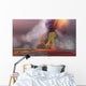 Molten Magma Flows from Wall Decal