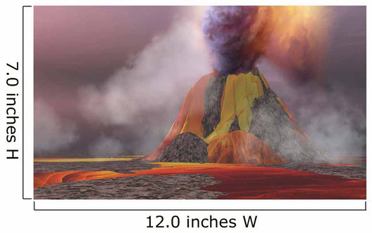 Molten Magma Flows from Wall Decal